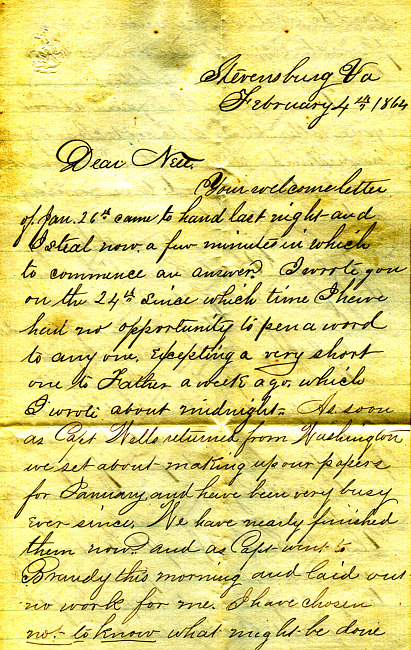 Havens Letter : February 4 1864