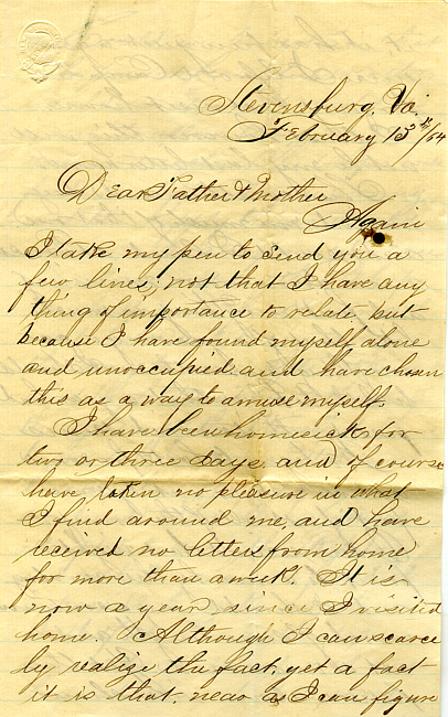 Havens Letter : February 13 1864