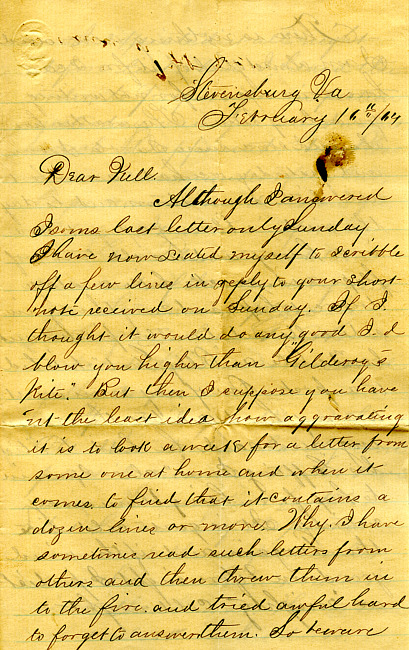 Havens Letter : February 16 1864
