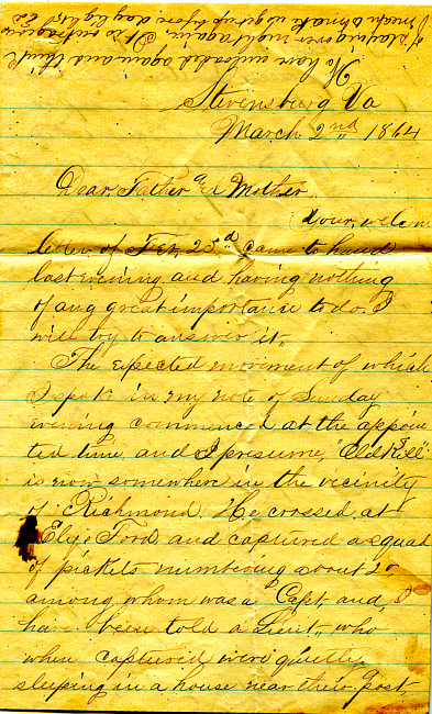 Havens Letter : March 2 1864