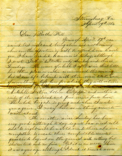 Havens Letter : April 19 1864