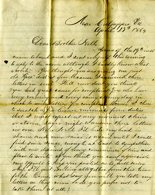 Havens Letter : April 28 1864