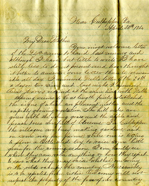 Havens Letter : April 30 1864