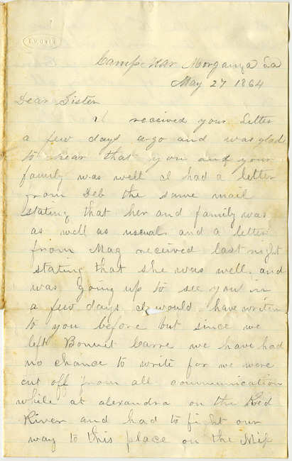 James Hardenbergh Letter - May 27, 1864