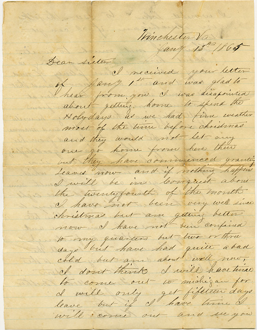 James Hardenbergh Letter - January 12, 1865