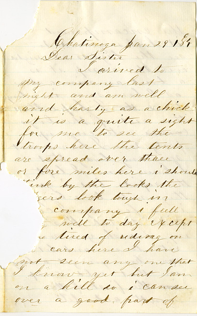 Solomon Hardenbergh Letter - January 29, 1864