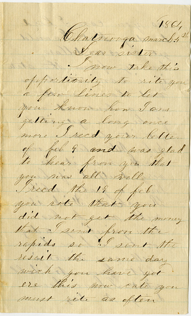 Solomon Hardenbergh Letter - March 4, 1864