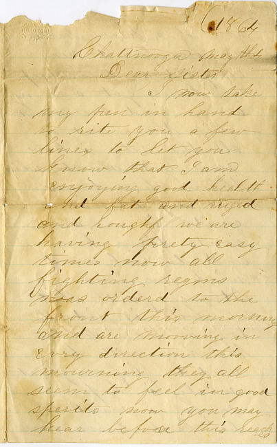 Solomon Hardenbergh Letter - May 4, 1864