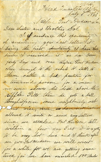 James Hardenbergh Letter - July 7, 1863