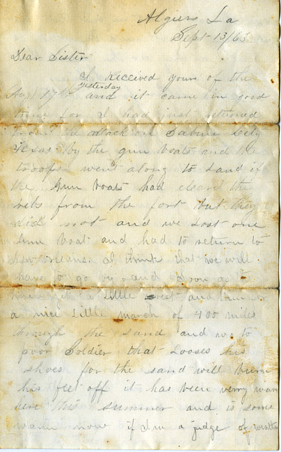 James Hardenbergh Letter - September 13, 1863