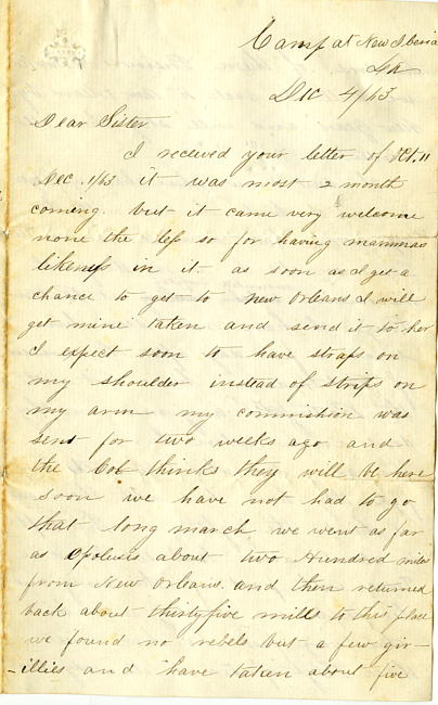 James Hardenbergh Letter - December 4, 1863