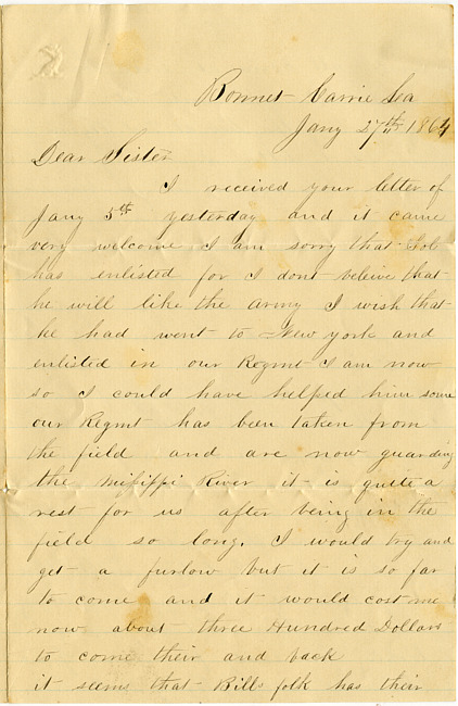 James Hardenbergh Letter - January 27, 1864