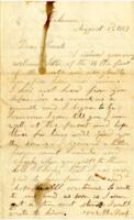 Israel G. Atkins Letter : August 2, 1863