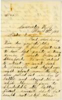 James Bradish Letter : March 31, 1863