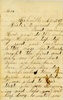 James Bradish Letter : April 24, 1863