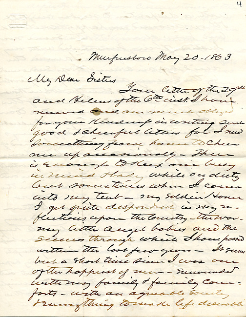 Parkhurst Letter : May 20, 1863