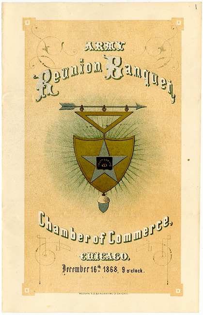 Banquet Programme for Army Reunion : December 16, 1868