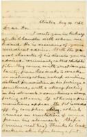 Stewart and Henrietta Kedzie Letter : August 14, 1861