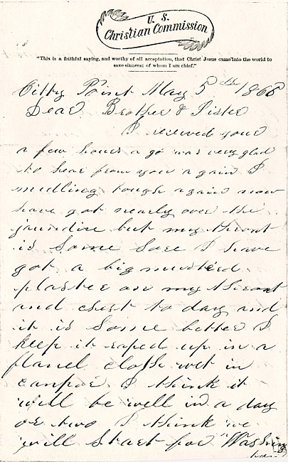 L. A. Hall Letter : May 5, 1865
