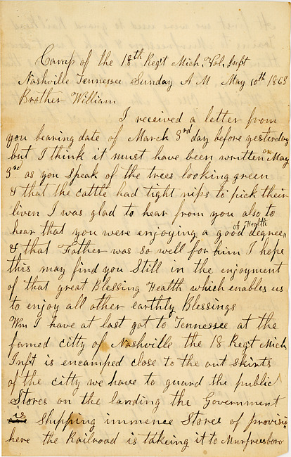 James Lickly Letter : May 10, 1863
