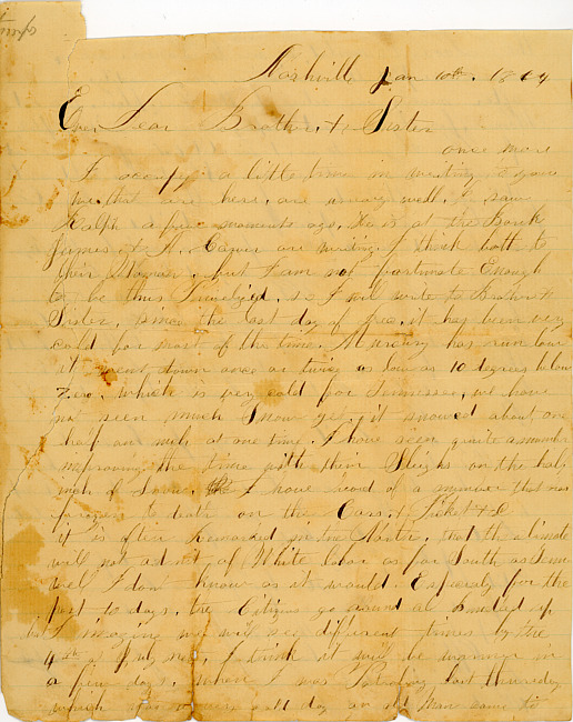 Albert W. Barber Letter : January 10, 1864