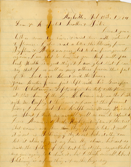 Albert W. Barber Letter : February 13, 1864