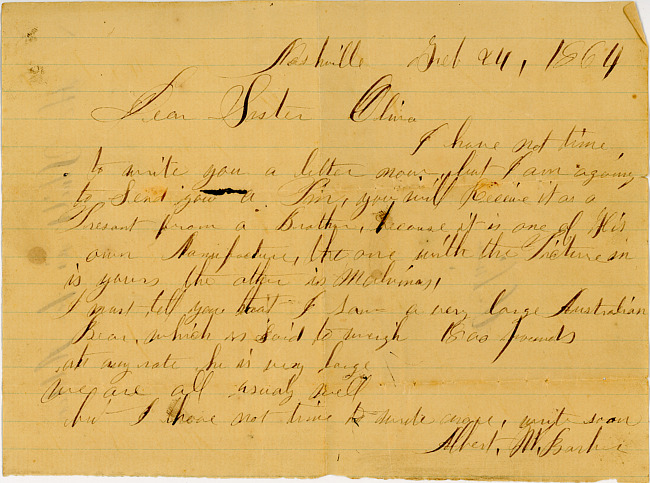 Albert W. Barber Letter : February 24, 1864