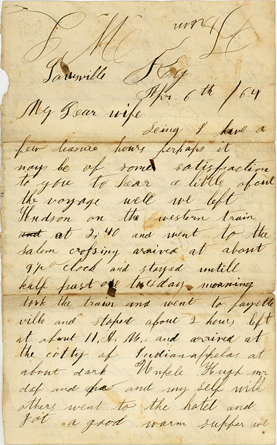 William Lickly Letter : April 6, 1864