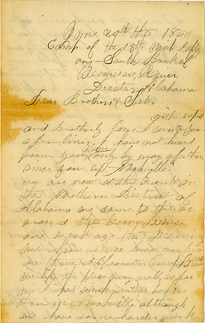 Albert W. Barber Letter : Month and Date Unknown, 1864