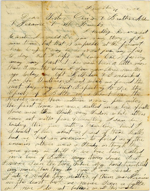 Albert W. Barber Letter : December 4, 1862