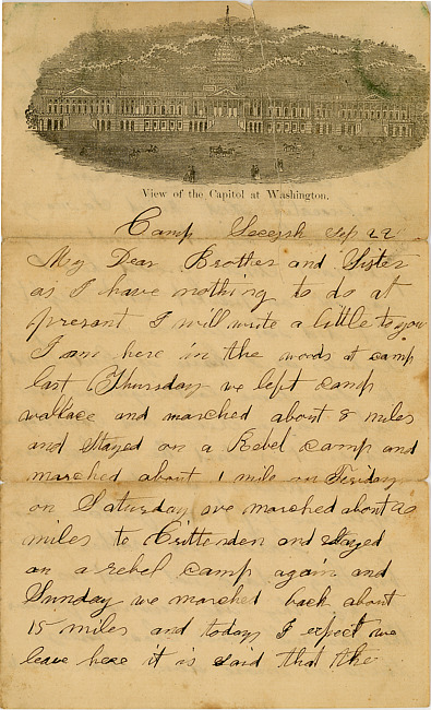 Albert W. Barber Letter : September 22, 1862