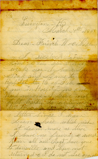 K Letter : March 7, 1863