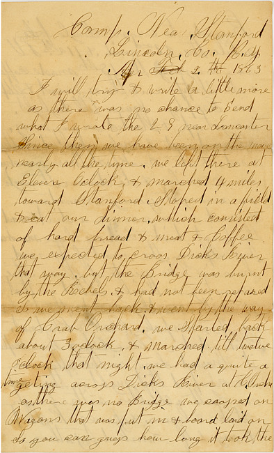 Albert W. Barber Letter : April 2, 1863