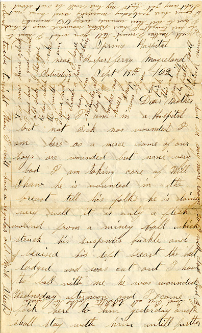 Benjamin F. Marsh Letter : September 18, 1862