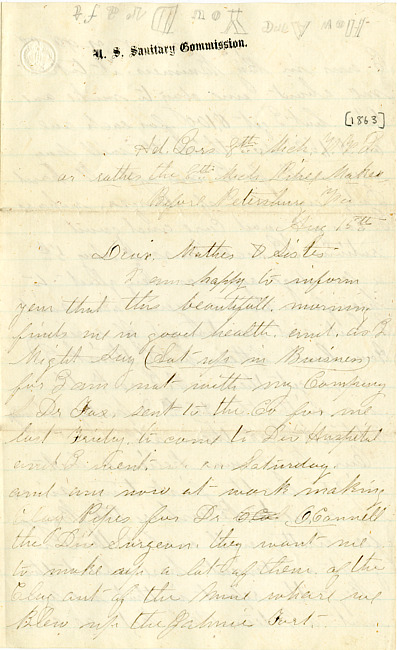 Benjamin F. Marsh Letter : August 15, 1864