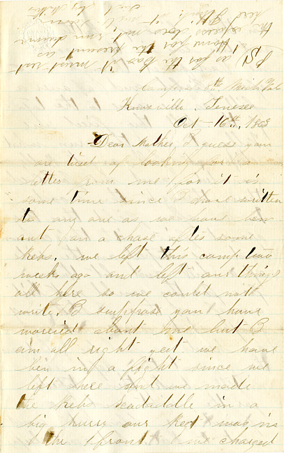 Benjamin F. Marsh Letter : October 16, 1863