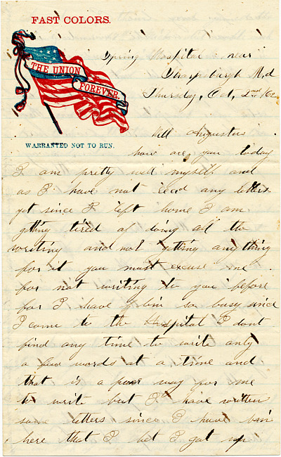 Benjamin F. Marsh Letter : October 2, 1862