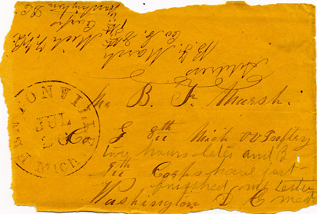 Benjamin F. Marsh Letter : no date [c. July 26, 1864]
