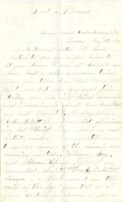 Benjamin F. Marsh Letter : May 8, 1864