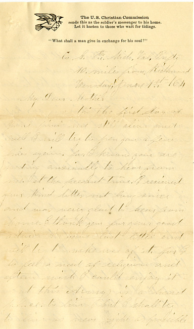 Benjamin F. Marsh Letter : June 1, 1864