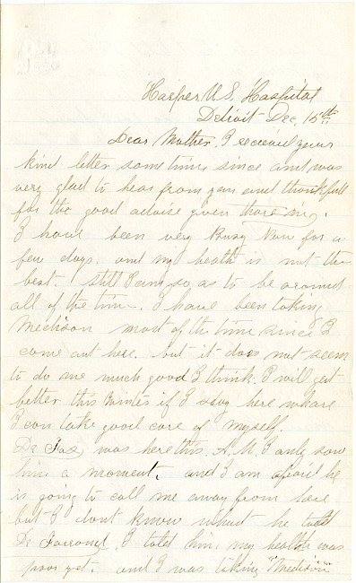 Benjamin F. Marsh Letter : December 15, 1864