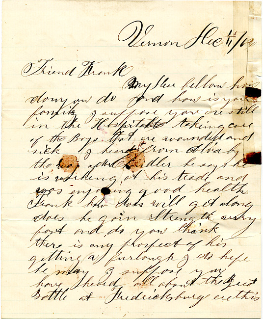 Benjamin F. Marsh Letter : December 15, 1862