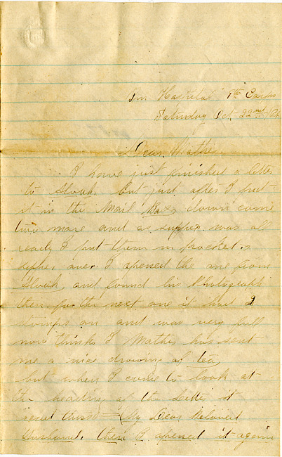 Benjamin F. Marsh Letter : October 22, 1864