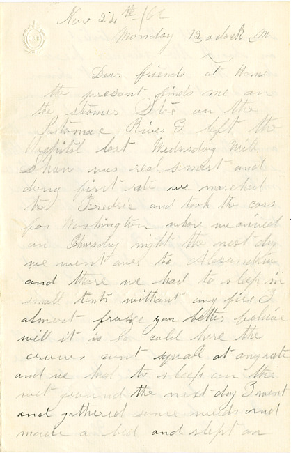 Benjamin F. Marsh Letter : November 24, 1862
