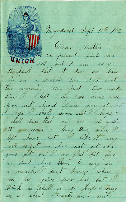 Benjamin F. Marsh Letter : September 10, 1862