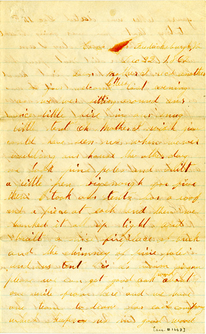 Benjamin F. Marsh Letter : December 22, 1862