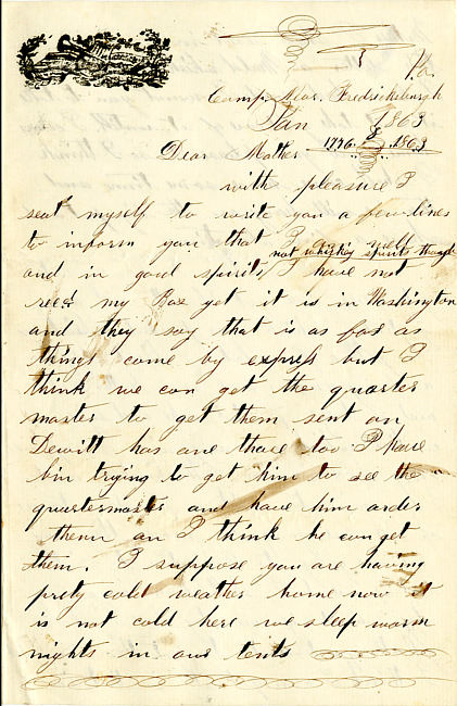 Benjamin F. Marsh Letter : January 1863