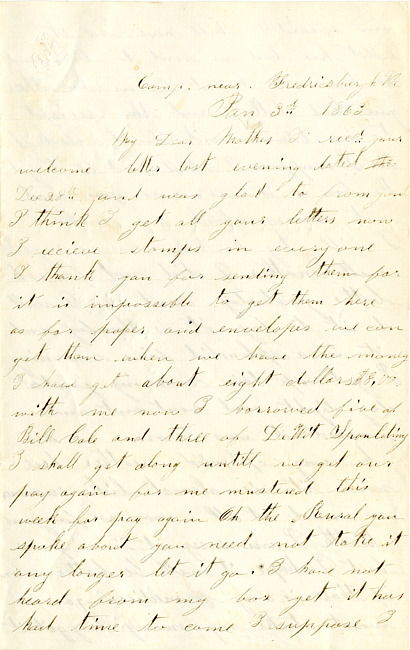 Benjamin F. Marsh Letter : January 3, 1863