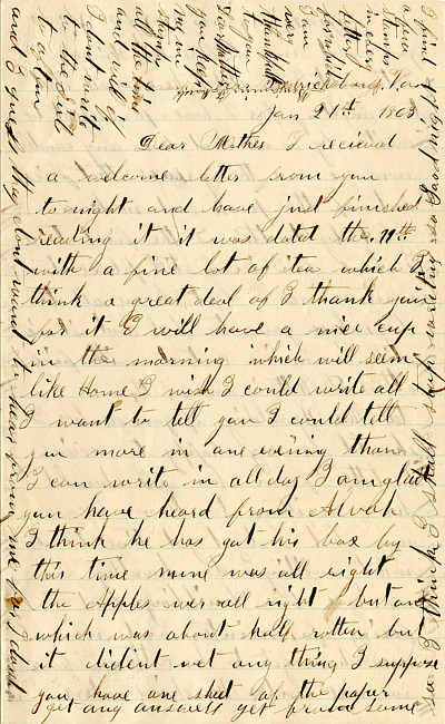 Benjamin F. Marsh Letter : January 21, 1863