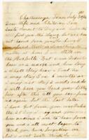 O.G. Dunckel Letter : July 30, 1864